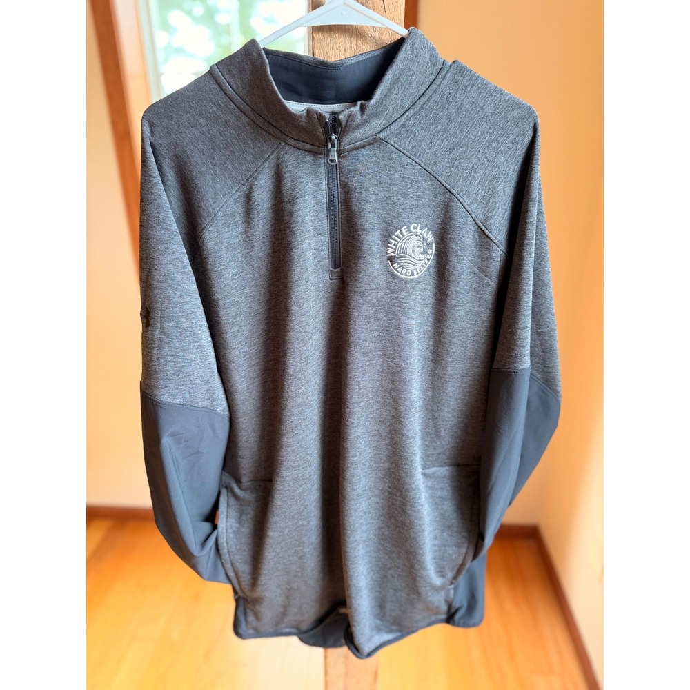 Under Armour ColdGear Mens 2XL White Claw Hard Seltzer 1/4 Zip Pullover Gray